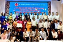 Les délégués de la 3e réunion du Comité exécutif de l'Association d'amitié Vietnam - Cambodge de Ho Chi Minh-Ville. Photo: thoidai