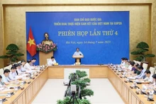 Le Premier ministre Pham Minh Chinh s’exprimant lors de la 4e réunion du Comité de pilotage national pour la mise en œuvre des engagements du Vietnam lors de la COP26, à Hanoi, le 14 juillet. Photo: VNA