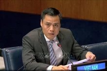 L'ambassadeur Dang Hoang Giang, chef de la Mission permanente du Vietnam auprès de l'ONU, a réaffirmé le soutien de l'ASEAN aux efforts de la communauté internationale pour un monde sans armes nucléaires. Photo: VNA