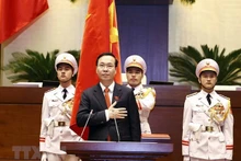 Le Président Vo Van Thuong prête serment. Photo : VNA.