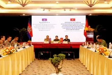 La 3e conférence sur la lutte contre la drogue entre le Vietnam et le Cambodge. Photo : VNA.
