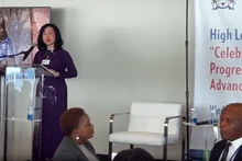 La ministre vietnamienne de la Santé, Dao Hong Lan, prend la parole. Photo: moh.gov.vn