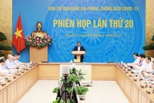 Le Premier ministre vietnamien, Pham Minh Chinh, lors de la réunion. Photo : VNA.