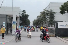 Ouvriers de l'usine Luxshare (Quang Chau, Viet Yen, Bac Giang). Photo: Zing