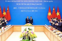 Le Vice-Premier ministre vietnamien, Trân Luu Quang (à droite) et le ministre chinois des Affaires étrangères, Wang Yi. Photo : VNA.