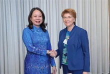 La Vice-Présidente vietnamienne Vo Thi Anh Xuân (à gauche) et la Présidente suisse Viola Amherd. Photo : VNA.
