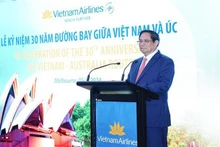 Le Premier ministre Pham Minh Chinh prend la parole lors de l'événement. Photo : VNA.