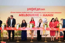 Inauguration du vol Hanoï – Melbourne. Photo: baotintuc.vn