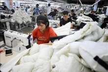 La production du textile et de l'habillement à Bac Giang. Photo : VNA.