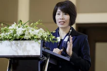 La vice-ministre du Plan et de l'Investissement, Nguyen Thi Bich Ngoc, prend la parole. Photo: VOV