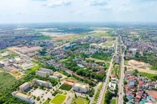 Les infrastructures de transport développées aident l’immobilier dans le district de Thuong Tin, à Hanoi, capitale vietnamienne, à attirer les investissements. Photo : Truong Son Land.