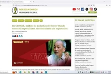 Le site internet argentin Acercandonos Cultura publie un article intitulé « Le Président Hô Chi Minh, symbole du tiers-monde dans la lutte contre l'impérialisme et le colonialisme ». Photo: VNA