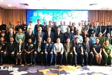 Les délégués à la 14e réunion des agents de liaison de l’ASEANAPOL. Photo : VNA