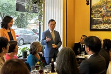 Le vice-ministre des Affaires étrangères Ha Kim Ngoc prend la parole. Photo: baoquocte