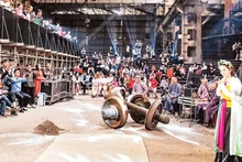 L'usine de locomotives de Gia Lâm devient un atelier artistique. Photo: NDEL