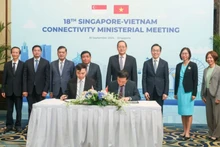 Lors de la 18e Conférence au niveau ministériel sur l’interconnexion économique Vietnam-Singapour. Photo: NDEL