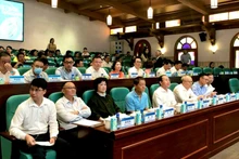 Lors de la réunion avec la Fédération des entreprises de Shenzhen. Photo: baodautu