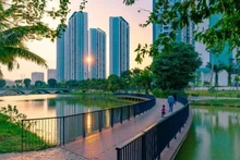 Un coin de la zone urbaine Ecopark dans le district de Van Giang, province de Hung Yen. Photo : Vietnamplus.