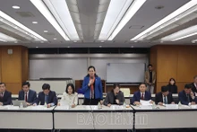 Le Thi Thuy, secrétaire du Comité provincial du Parti et présidente du Conseil populaire provincial de Hà Nam, prend la photo: Photo: hanam.vietnam.vn