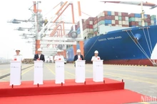 Le terminal à conteneurs Tan Cang-Cai Mep a manutentionné son millionième TEU en 2024. Photo: NDEL