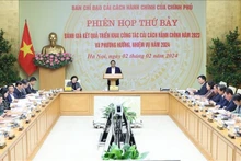 Le Premier ministre Pham Minh Chinh préside la 7e réunion du Comité de pilotage de la réforme administrative du gouvernement. Photo: VNA