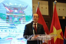 L'ambassadeur du Vietnam en Égypte Nguyen Huy Dung s'exprime lors de l'événement. Photo : VNA.