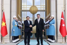 Le PM vietnamien Pham Minh Chinh (à gauche) et le Vice-Président de la République turque, Cevdet Yilmaz, le 29 novembre à Ankara. Photo : VNA.