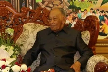 L'ancien Président du Parti populaire révolutionnaire et ancien Président du Laos, Khamtay Siphandon. Photo: VNA.