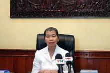 Men Sam An, présidente du conseil national du Front cambodgien de solidarité pour le développement de la patrie et présidente de l'Association d'amitié Cambodge-Vietnam. Photo: VOV