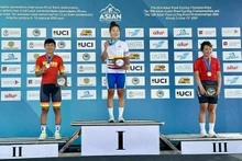 Nguyen Thi That remporte l'argent aux 43es Championnats asiatiques de cyclisme sur route, à Almaty, au Kazakhstan. Photo : tdtt.gov.vn