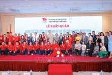 Cérémonie de départ de la délégation vietnamienne participant aux JO de Paris 2024. Photo : VNA.
