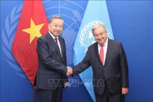 Le dirigeant Tô Lâm (à gauche) et le secrétaire général de l'ONU António Guterres. Photo : VNA.