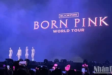 Lors du concert du groupe de filles sud-coréennes BlackPink, les 29 et 30 juillet au stade national de My Dinh à Hanoï. Photo : Trung Hiêu/NDEL.