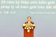 Le vice-Premier ministre et ministre vietnamien des Affaires étrangères, Bui Thanh Son, prend la parole lors de la cérémonie. Photo : baochinhphu.vn