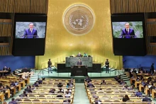 Le secrétaire général du Parti communiste du Vietnam (PCV) et président vietnamien, To Lam, prononce un discours lors du débat général de la 79e session de l’Assemblée générale de l’ONU. Photo : VNA.