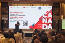 Vue générale du séminaire intitulé « CPTPP - Dialogue avec le département des douanes de Hô Chi Minh-Ville », le 28 mars à Hô Chi Minh-Ville. Photo : baoquocte.vn.