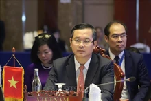 Le vice-ministre vietnamien de l'Éducation et de la Formation, Nguyen Van Phuc, lors de la conférence ministérielle de l'ASEAN sur l'accès équitable à l'EPPE. Photo: VNA.