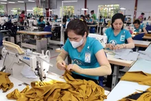 Dans une usine de textile-habillement de la société Maxport Vietnam. Photo : VNA.