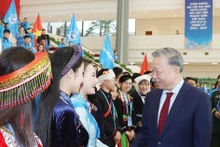 Le secrétaire général du Parti communiste du Vietnam (PCV), To Lam, lors de la session plénière du 9e Congrès national de la Fédération de la jeunesse du Vietnam pour la période 2024-2029, le 18 décembre à Hanoï. Photo : VNA.