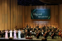 Un numéro de chant du Programme artistique. Photo : VNA.