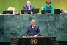 Le secrétaire général du Parti communiste du Vietnam (PCV) et président vietnamien, To Lam, lors du débat général de la 79e session de l’Assemblée générale de l’ONU. Photo : VNA.