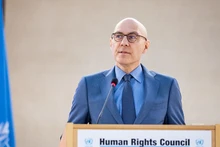 Le Haut-Commissaire des Nations Unies aux droits de l'homme, Volker Turk, prend la parole lors de la réunion du 26 février 2024. Photo : ONU.