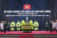 Funérailles nationales de l'ancien président Trân Duc Luong à Hanoï. Photo : VNA. 