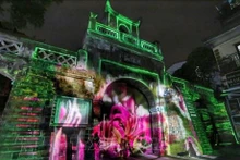 La présentation de 3D Mapping à la porte de Quan Chuong. Photo : VNA.