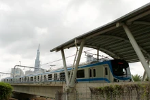 La ligne de métro no 1 de Hô Chi Minh-Ville (Bên Thanh - Suôi Tiên) est officiellement entrée en service le 22 décembre. Photo : VNA.
