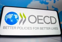 Le logo de l’OCDE. Photo d’illustration : SOPA Images/SIPA.
