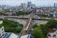 Gare ferroviaire urbaine Nhon-Hanoi à Hanoi. Photo : VNA.