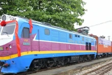 Un train de marchandises Vietnam – Chine. Photo : VNA. 