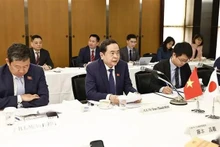 Le président de l'Assemblée nationale Tran Thanh Man lors du petit-déjeuner de travail. Photo : VNA.