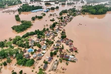 Le typhon Yagi, qui a touché terre le 7 septembre dans le Nord du Vietnam, a provoqué des inondations massives dans plusieurs localités. Photo: VNA.